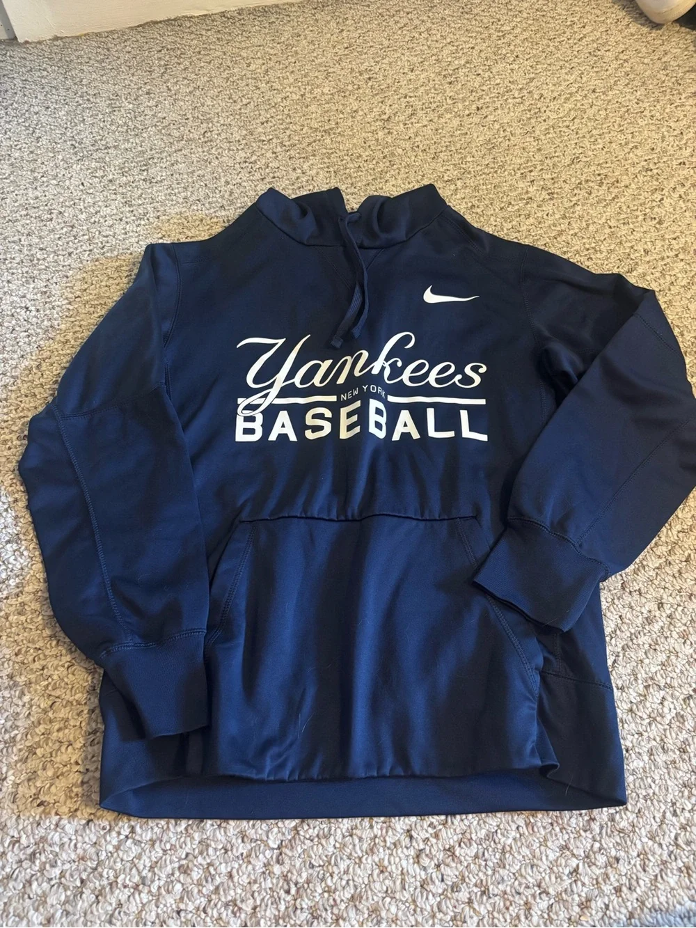 Nike Navy Blue Yankees Baseball Pullover Hoodie